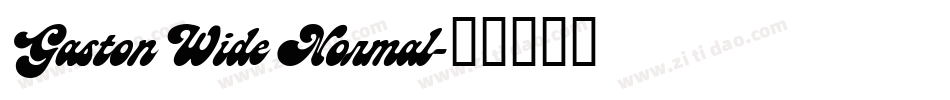 Gaston Wide Normal字体转换
